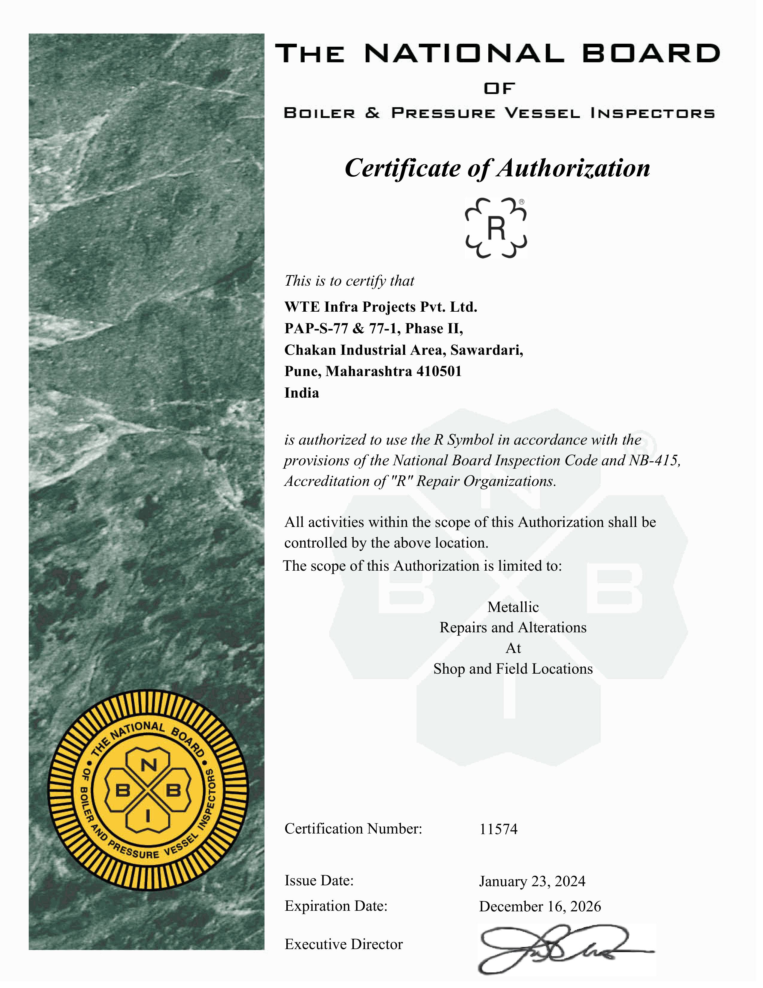 National Board R Certificate