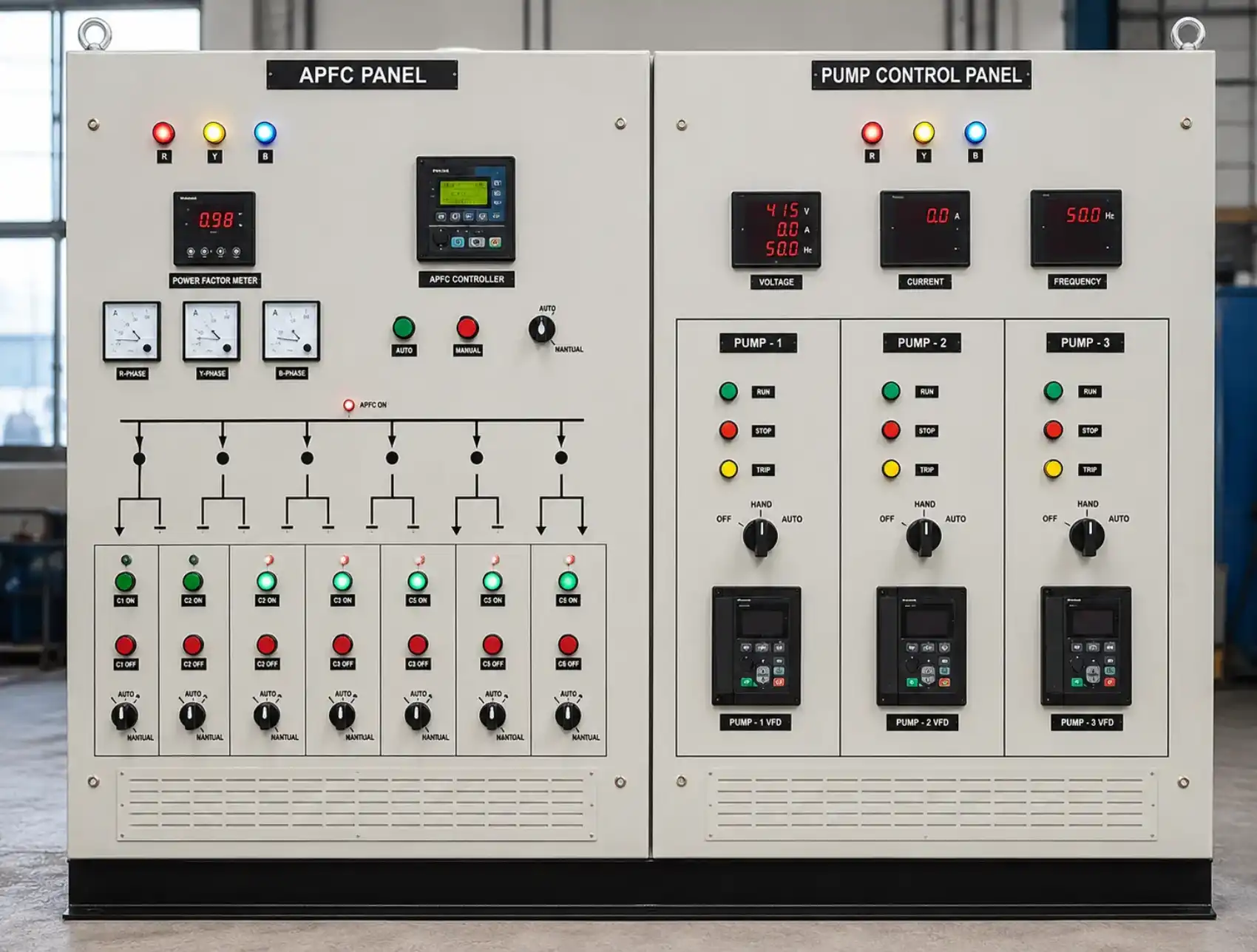 APFC and Pump Control Panel