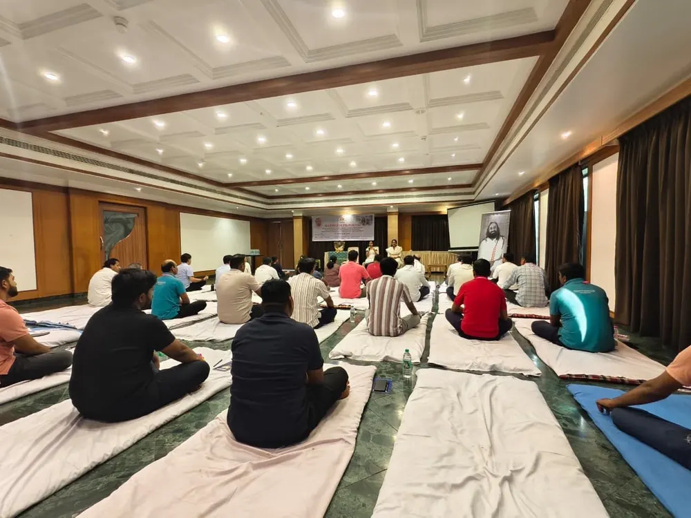 Participants attending WTE Foundation Happiness Program session