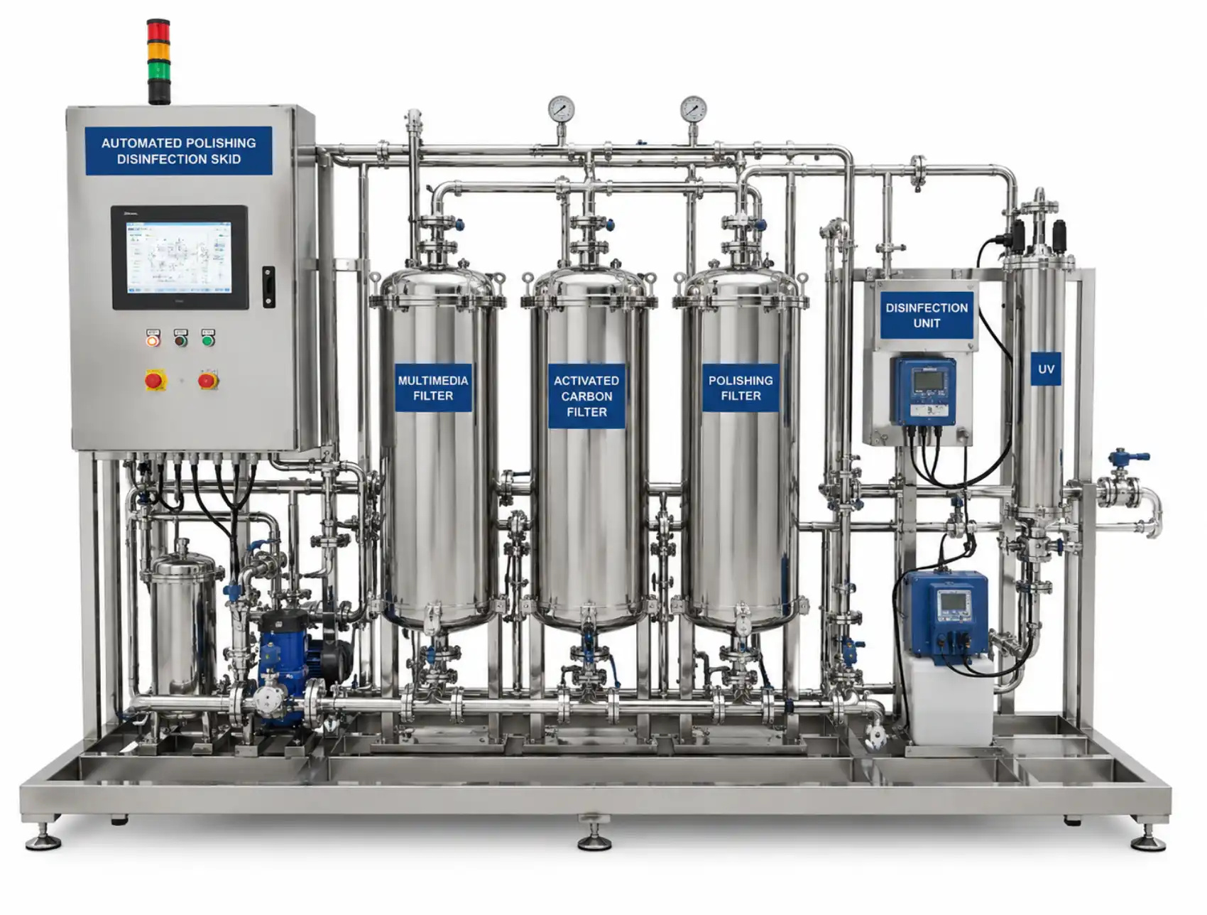 Automated Polishing and Disinfection Skid