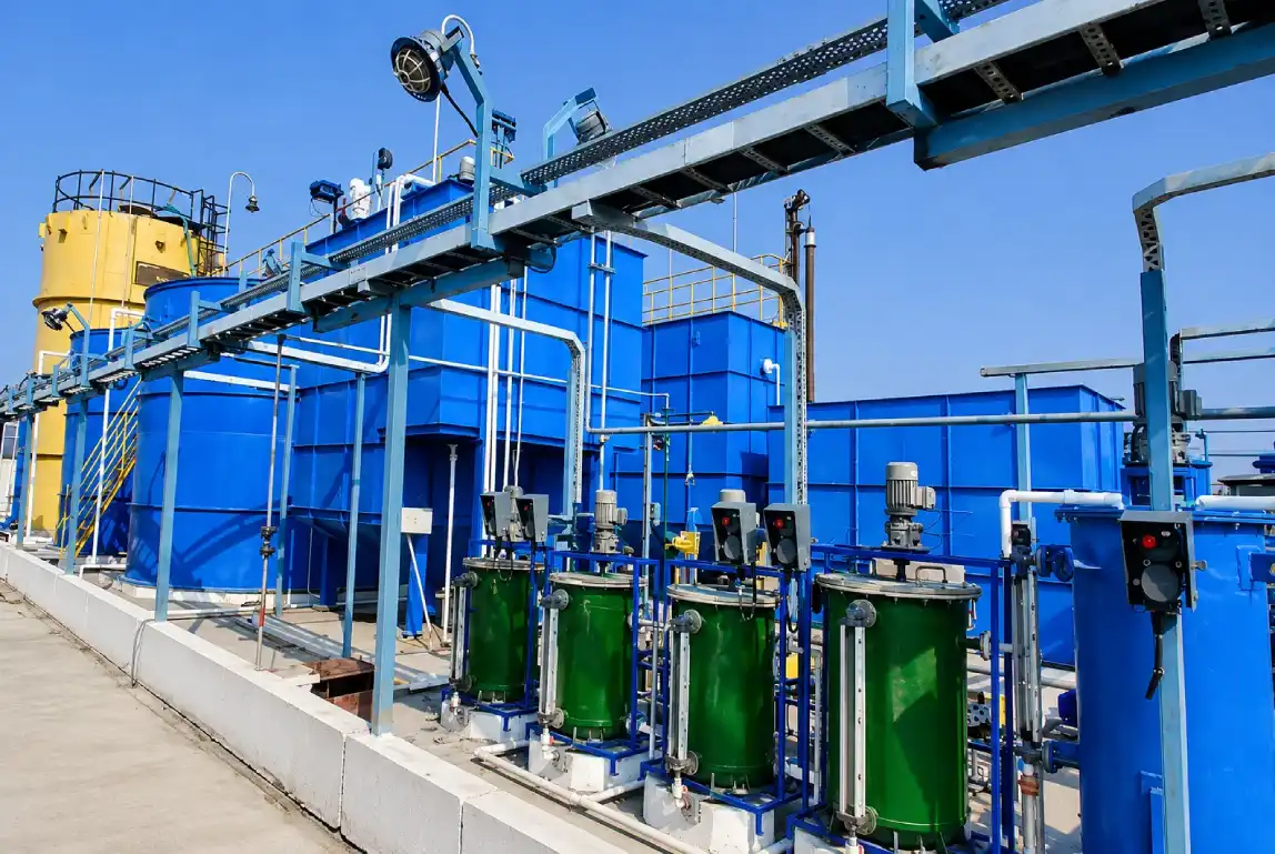 Commissioned ZLD plant with recovered water reuse line