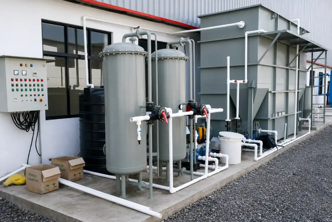Filtration activated carbon filter and polishing skid
