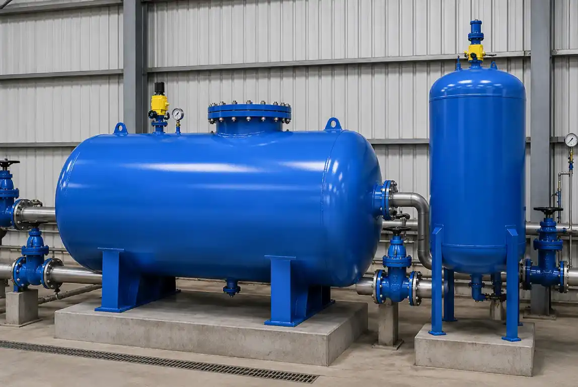 Hydropneumatic Surge Vessel with air cushion system