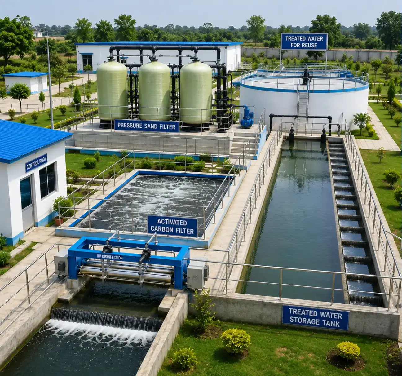 Industrial Tertiary Treatment Plant Features